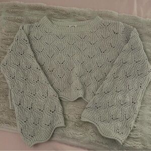 Blue Rain Women's Sweater in light teal